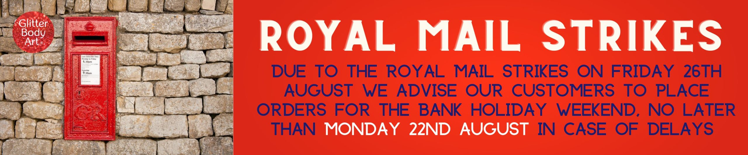 Royal mail strike banner
