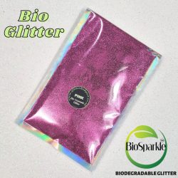 Pink Bioglitter ecoglitter biosparkle biodegradable cosmetic glitter for makeup and glitter tattoos