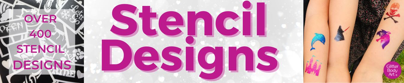 glitter tattoo stencil designs
