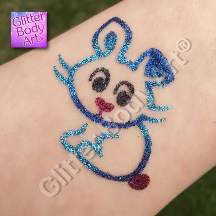 easter bunny glitter tattoo