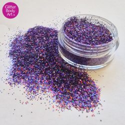 purple holographic chunky nail art glitter flakes