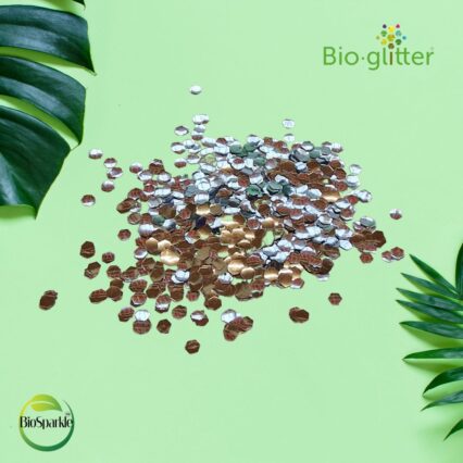 Silver holographic chunky glitter makeup flake, bioglitter