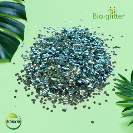 Turquoise bioglitter chunky glitter makeup Ecoglitter