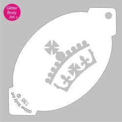 king charles coronation crown face paint stencil