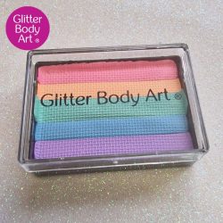 Glitter Body Art Face Paints, 30 gram Jar and split cakes for childrens facepainting