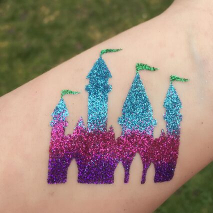 disney princess glitter tattoo - glitter body art