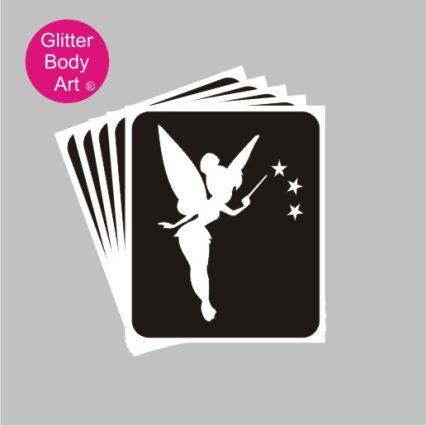 Tinkerbell glitter tattoo stencil, kids fairy party, Peter Pan Film