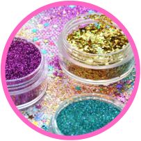 cosmetic glitter for make and glitter tattoos