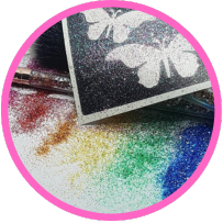 Glitter Tattoo Kits, glitter starter kits, christmas kits, halloween kits, party kits