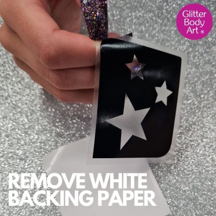 how to remove back cover from a glitter tattoo triple layered stencil
