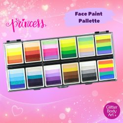 Princess Face paint pallette, split cake facepaints for kids' parties and events.