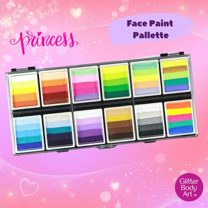 Princess Face paint pallette, split cake facepaints for kids' parties and events.