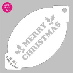 Merry Christmas face painting stencil, perfect for Christmas parties and events, reusable stencil designs