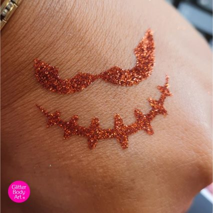 Halloween Pumpkin Face glitter tattoo stencil