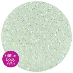 White Cosmetic Fine Glitter with rainbow effect pigments