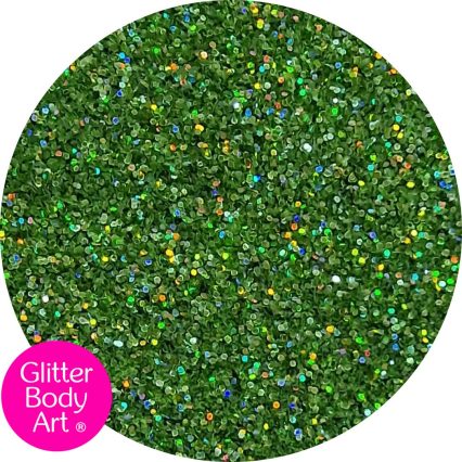 Holographic Green Body Glitter for glitter tattoos