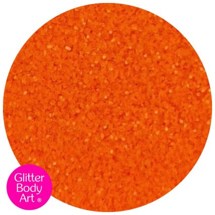 UV Orange Body Glitter for glitter tattoos