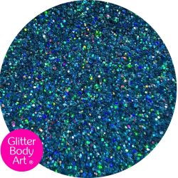 holographic blue body glitter for temporary tattoos