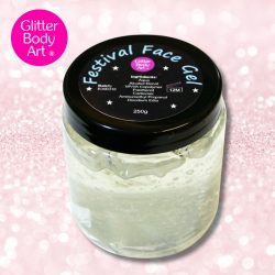 250g bulk container of body gel for applying glitter to the face, body or hair