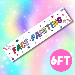 face painting banner 6ft for outdoor use