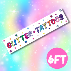 glitter tattoo 6ft banner