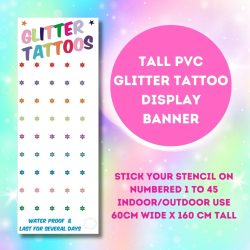 glitter tattoo banner