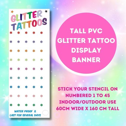 glitter tattoo banner