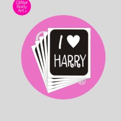 I love Harry - Temporary Tattoo Stencils