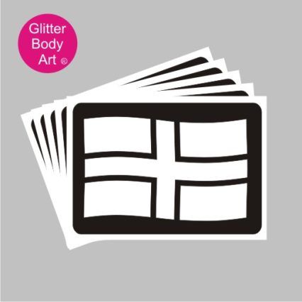 st georges cross glitter tattoo stencil - england flag