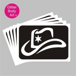 cowboy hat cowgirl hat - linedancing glitter tattoos