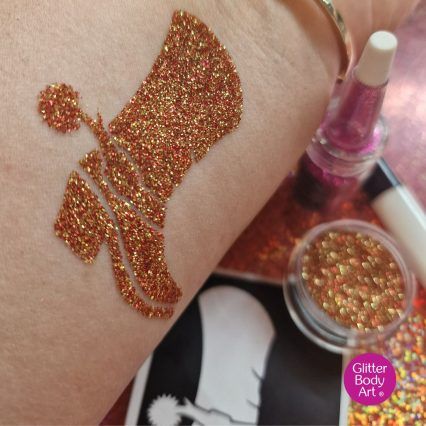 cowboy boot glitter tattoo stencil