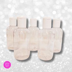 100ml empty glitter refill bottle pack of 5 plastic containers