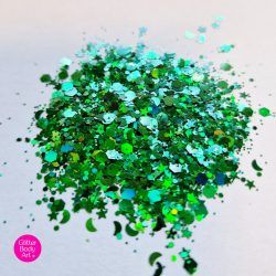Green Goblin Halloween festival glitter