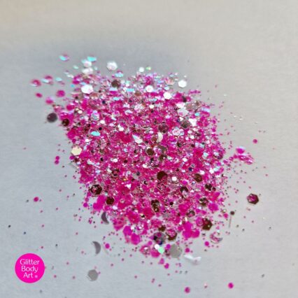 flamingo pink festival glitter