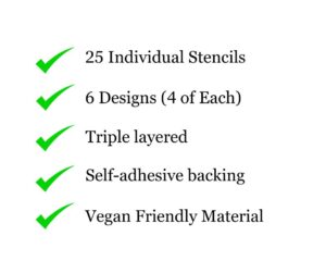 refill pack of 24 glitter tattoo stencils