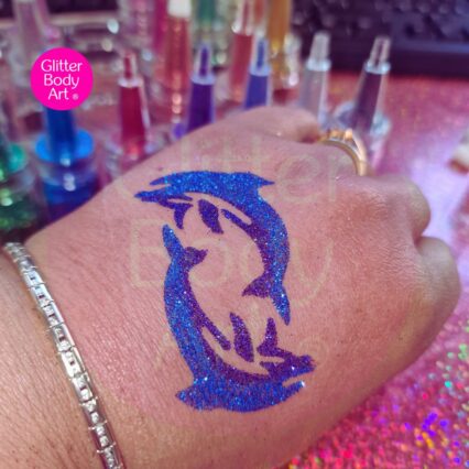 dolphin friends glitter tattoo