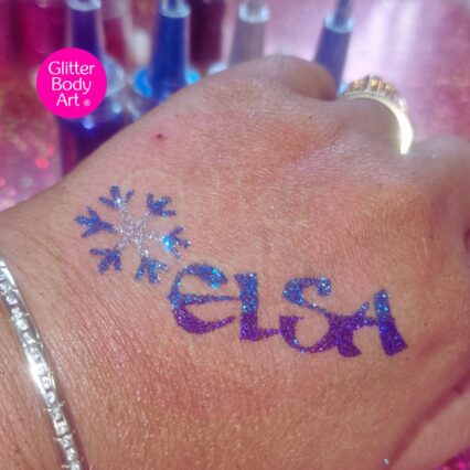 elsa frozen glitter tattoo stencil