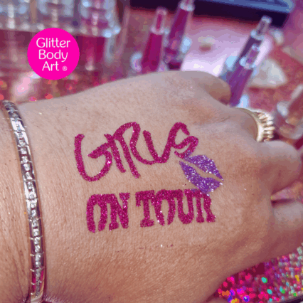 girls on tour glitter tattoo