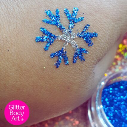 Mini snowflake glitter tattoo stencil
