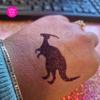 dinosaur glitter tattoo stencil