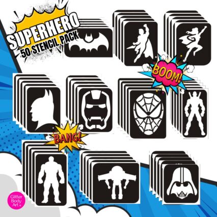 Superhero Glitter Tattoo REFILL Pack