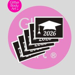 Graduation 2026 Glitter Tattoo Stencil
