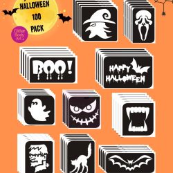 Halloween Stencils 100 Pack