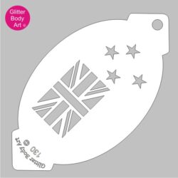 new zealand flag face painting stencil