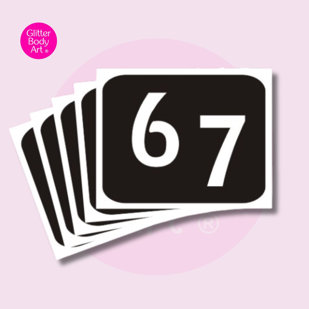 67 Glitter Tattoo Stencil