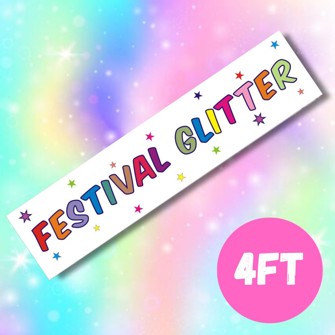 Festival glitter banner
