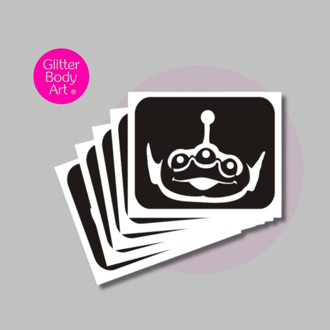 alien toy story glitter tattoo stencil