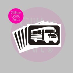 bus glitter tattoo