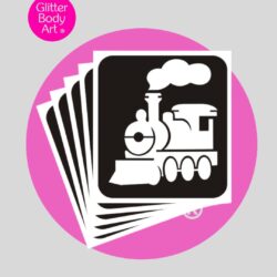 Train Glitter Tattoo