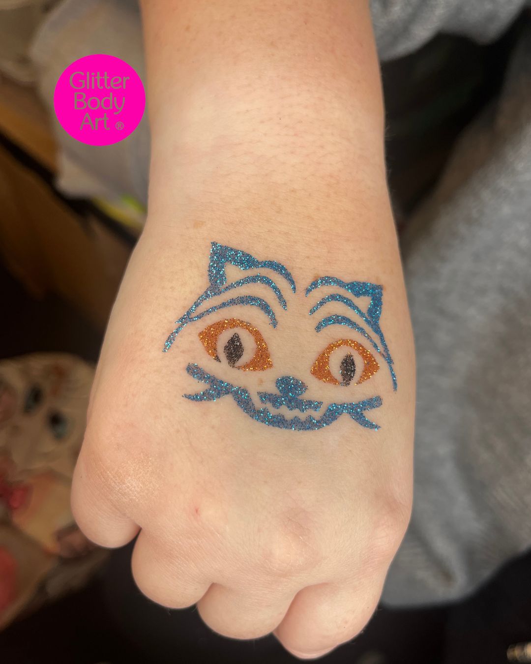 Cat glitter tattoo